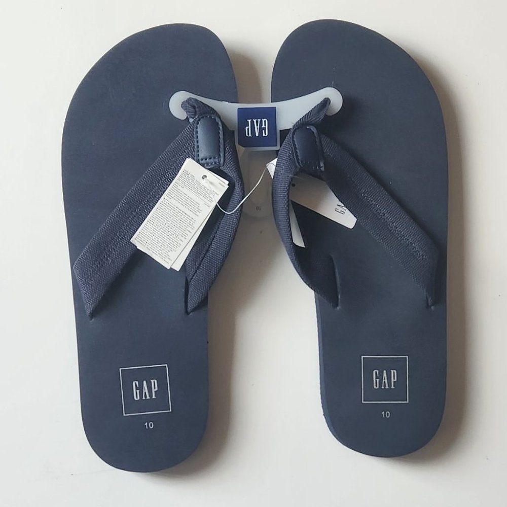 Navy Blue GAP Men's Flip-Flops, Size 10